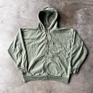 BRANDY MELVILLE JOHN GALT GREEN ZIP HOODIE ONE SIZE FITS MENS XL HEAVYWEIGHT